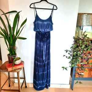 Michael Stars Dress - Navy Tie Dye Strappy Maxi